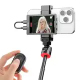 King Ma 4K 30FPS Phone Vlog Selfie Monitor Bildschirm, Kabelgebundenes Mini-Monitor für iPhone Rückkamera mit Magnetischem Telefonclip & Bluetooth-Fernbedienung für Vlogs Live-Streams TikTok