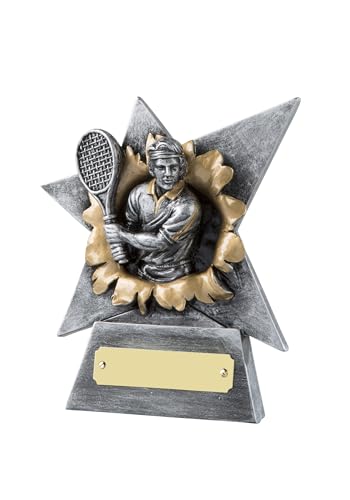 Tennis Trophy Award – Starspieler, Tennisturniere, Club-Wettbewerbe, Ass, Schläger, Schule, Kinderparty, Gewinner, am meisten verbessert, Team, Präsentation, Erfolg, personalisierbar, Geschenk,