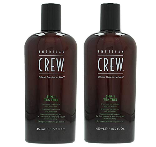 American Crew 2 er Pack American Crew Tea Tree 3 in 1 Shampoo,Conditioner,Bodywash 450 ml