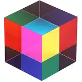 ZhuoChiMall CMY Mixing Color Cube, 50 mm (2 Zoll) Acrylwürfelprisma, CMYcube für Heim- oder Bürodekoration, STEM/STEAM-Spielzeug, Science Learning Cube