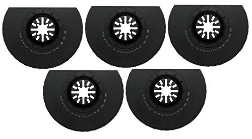 Agrartechnik-Graf Segmentsägeblatt 88 mm Halbrund für Holz, Plastik, Metalle aus HSS Stahl 5er Set für Fein Multimaster