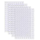 zoerbufan Klettpunkte Selbstklebend 10 mm, Klett Klebepunkte 270 Paar, Self Adhesive Klebend Klettverschluss für Handwerk auf Papier, Kunststoff, Glas, Leder, Metall (Weiß)