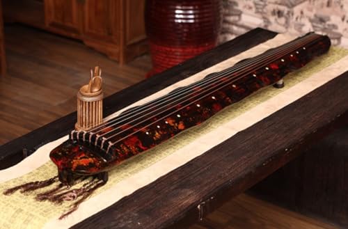 Guqin Bananenblatt Typ Laoshanmu Zinnoberrot Professionelle Leistung Chinesisches Saiteninstrument