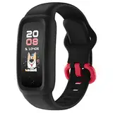 BIGGERFIVE Vigor 2 Fitness Tracker Uhr für Kinder, Fitnessuhr mit Schrittzähler, Pulsuhr, Aktivitätstracker, Kalorienzähler und Schlafmonitor, IP68 Wasserdicht Kinderuhr für Mädchen Junge ab 5-12