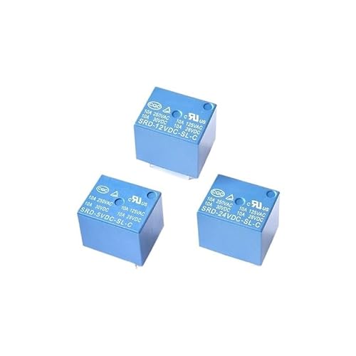 JRBJWYVV 10 PCS 5 Pins SRD-05VDC-SL-C SRD-12VDC-SL-C SRD-24VDC-SL-C Relais Rele Relay 10A 5V 12V 24V DC(5V)