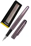 Online Füllhalter Eleganza I Metall I Design Diamond Wine I Federstärke M I Metallclip I inkl. Tintenpatrone Schreibfarbe Blau I Füller Rot für Standard-Tintenpatronen inkl. Geschenkverpackung