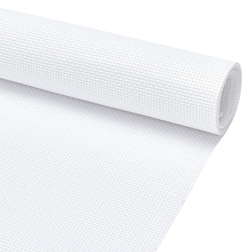 BENECREAT 16CT Baumwoll-Kreuzstichstoff, 100x50cm Aida-Stoff 16 Stück Stickstoff Für Handwerkliche Stickereien, Handgefertigte Handarbeiten, DIY Handwerk, 0.5 mm Dick