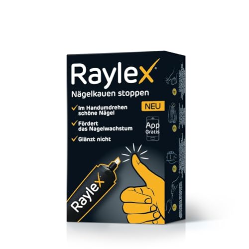 Raylex Stift anti Fingernägel kauen - nägelkauen stoppen für Kinder ab 3 & Erwachsene - Bitterer und regenerierender Nagel Stift gegen finger knibbeln - Kleines Anti Nägelkauen Mittel