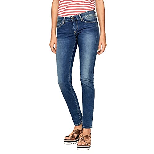 Pepe Jeans Damen Soho Skinny Jeans, Blau (Denim-Z63), 28W / 30L