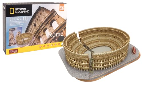 EXPLORA - Kolosseum - 3D-Puzzles - 540200-131 Teile - Historisches Denkmal - Level 5 - Ohne Kleber oder Schere - Rom - Bauspiel - Modell - National Geographic Lizenz - Ab 8 Jahren