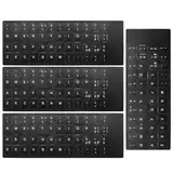 LYQNIHOB Italienische Tastaturaufkleber - 4er Set, geeignet für Standard- und Laptop-Tastaturen, Leicht anzubringende Ersatzaufkleber für die Italienische Sprache