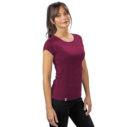 ALPIN LOACKER Merino Shirt Damen Kurzarm - Das Merino T-Shirt Damen für Wandern und Outdoor I atmungsaktives Thermoshirt Damen für Sport I Merino Unterwäsche Damen, Dunkel Grün L