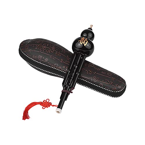 ERYUE Cucurbit FlöChinesisches traditionelles Instrument Hulusi Kürbis-Flöten-Flaschen-Kürbis-Silk C-Schlüssel Harz-Material mit chinesischem Knoten Tragetasche für Anfänger-musikalisches Geschenk