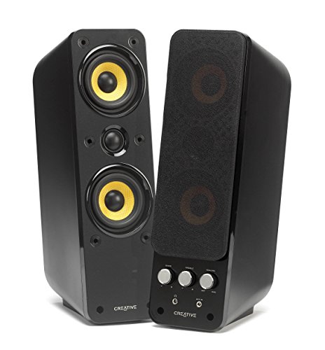 Creative GigaWorks T40 Series II - 2.0 Lautsprechersystem (Hi-Fi, Stereo/AUX-IN, Line-IN/16W RMS) schwarz