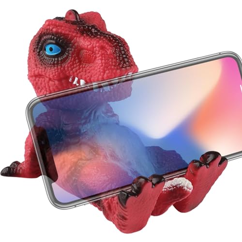 WOGXN Dinosaurier-Handyhalter, Niedlicher Handyhalter für den Schreibtisch, Robuster Handyständer, Handyhalter für Handy, Spielekonsolen, Tisch