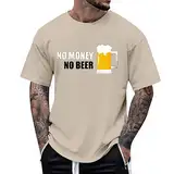 WKAYsIV Shirts Schwarz Oktoberfest Mode Lässig D Digitaldruck T-Shirt Kurzarm Tops Herren Elegant Spitze (Beige, XL)