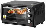 Steinborg Mini Backofen 13 Liter | Pizzaofen | 60°-250°C | Timer | aufklappbares Krümelblech | Minibackofen | Backofen | Kleiner Backofen | 900 Watt