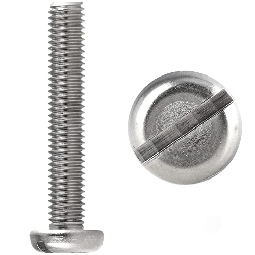 FASTON® Flachkopfschrauben mit Schlitz M5x12 mm DIN 85 aus rostfreiem Edelstahl A2 V2A (25 Stück) Langschlitzschrauben Flachkopf Schrauben