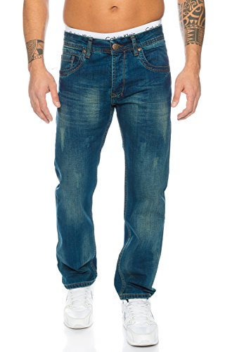 Rock Creek Herren Jeans Blau RC-2103 [W44 L32]