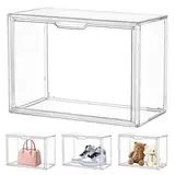 Schaukasten Vitrine - Acryl Vitrine - Transparenter schaukasten Acryl, Staub Wasserabweisend, mit Magnetischer Tür und Griff - Stapelbarer und Leicht Zusammenbaubarer Acryl Display Case - 36x27x23cm