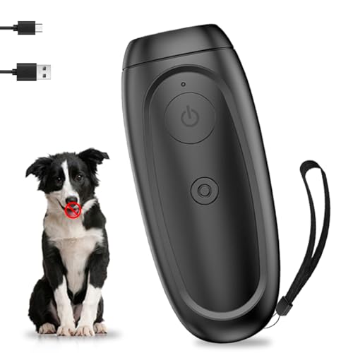 WRQIOO Anti Bell Gerät Hunde, 2 Modi Antibell Ultraschall Gerät, Tragbar Antibell für Hunde, Handheld Anti Bellen Gerät, Ultraschall Hunde für Kleine, Mittelgroße Hunde im Lnnen- und Außenbereich