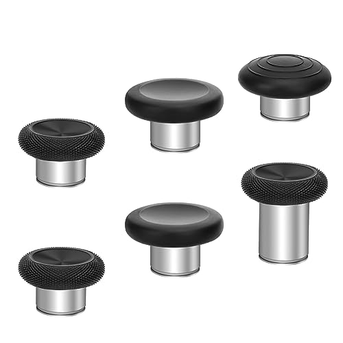 EEEKit Metall Thumbsticks für Elite Serie 2,6 in 1 Swap Magnetic Joysticks Buttons Set,Gaming Controller (Modell 1797) Ersatz Thumbsticks Grip für Xbox One Elite Serie 2 Controller(Schwarz)