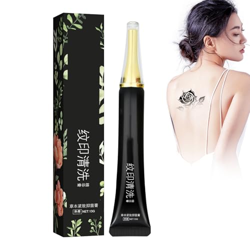 Skin Tattoo Entferner Creme,Tätowierungen Verblassende Creme Anti-Tattoo-Druckcreme Zur Tattooentfernung Schmerzfreie Reinigung Der Haut-Tätowierung,Sichere, Schnelle Und Effektive Entfernung(Schwarz)