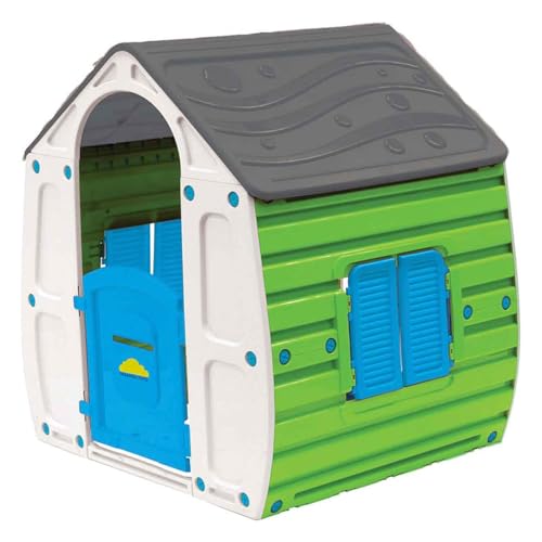 PARADISO TOYS NV T02527 Paradiso Toys | Summer Playhouse for Children Garden House Maisonette 102 x 90 x 109 cm, Black, Large