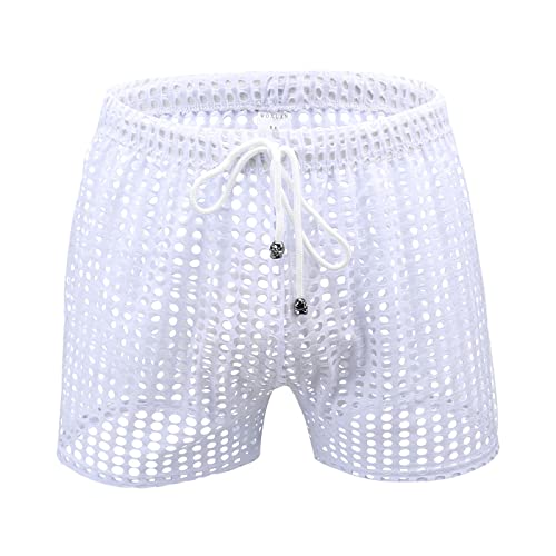 PODOLIXIA Herren Kurze Hose Sexy Shorts Männer Netz Unterhose Reizwäsche Underwear Hipster Fetisch Clubwear Beiläufige Herren Kleidung Niedrige Taille