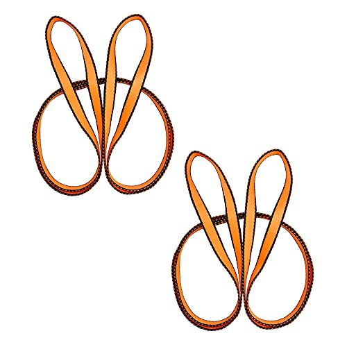 FORBELL Nylon Kletterschlinge, 18mm Nylon Sling Runner für Klettern, Schaukeln, Baumarbeiten, Outdoor-Aktivitäten (60 cm, Orange (2 Stück))