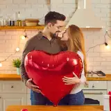 Rot 36 Zoll Herz Deko, XXL Herz Luftballon, Valentinstag Deko, Herzluftballons Helium Luftballon, Riesen Dekoration für Romantische AtmosphäRe, Heiratsantrag, Valentinstag Deko und Hochzeit