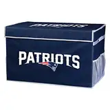 Franklin Sports Unisex-Jugendliche Team, zusammenklappbarer Abfalleimer NFL New England Patriots Faltbarer Aufbewahrungsbehälter mit Fußfach, groß, Teamspezifisch, Large-26 x 16 x 16-Inch