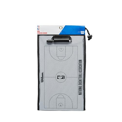 Wilson Unisex – Erwachsene NBA Coaches Dry Erase Board Trocken abwischbare Tafel für Basketballtrainer, Blanc, Keine Größe