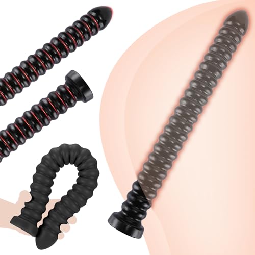 BDSMYEE Analkugeln extrem lang,46 CM Analplug Buttplug Analdildo Analspielzeuge Fisting Sexspielzeug Analdehner Anal Expander erotisches Sex Spielzeug für Paare Frauen Männer extrem Sex (Schwarz)