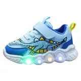 Unisex-Kinder Turnschuhe Ganzjahres Straßenlaufschuhe mit blinkenden LED-Lichtern Trainingsschuhe rutschfeste Trekking Slip On Laufschuhe Wanderschuhe Tennisschuhe Jungenschuhe Unisex