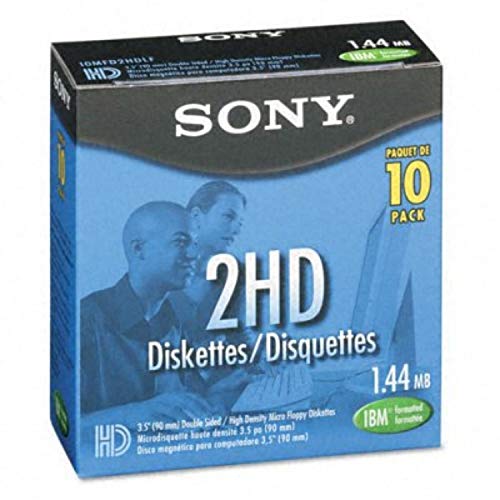 Sony - 8,9 cm (3,5 Zoll)Diskette, 10er Pack, 1.44 MB formatiert (IBM)