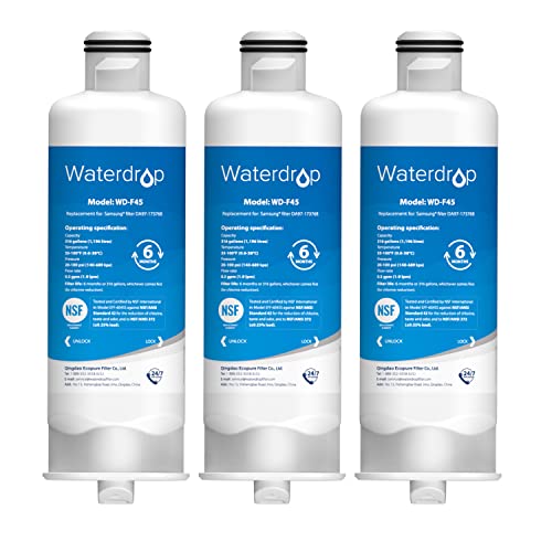 Waterdrop DA97-17376B NSF Zertifiziert Kühlschrank Wasserfilter, Ersatz für Samsung® HAF-QIN/EXP, DA97-17376B, HAF-QIN, DA97-08006C, Reduzieren PFAS, PFOA/PFOS, 3 Stück