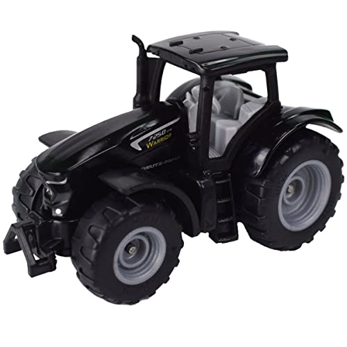 siku 1397, DEUTZ-FAHR TTV 7250 Warrior, Metall/Kunststoff, Schwarz, Spielzeugtraktor für Kinder