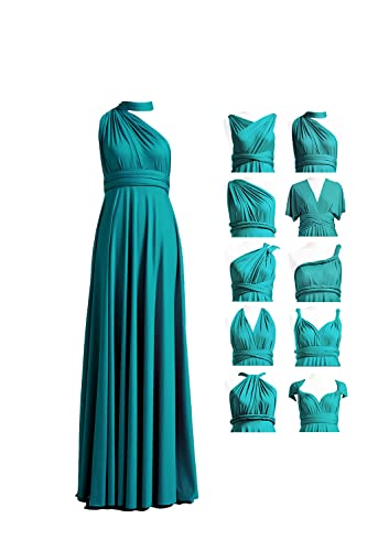 72styles Infinity Kleid mit Bandeau Brautjungfernkleid Multi-Way Kleid Lang Übergröße Convertible Twist Wickelkleid