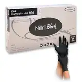 Maimed Nitril Black Einmalhandschuhe 100 Stück Einweghandschuhe M – Schwarze Nitrilhandschuhe puderfrei – Größen XS, S, M, L, XL - Nitrile Gloves Schwarze Handschuhe Einweg Damen Herren