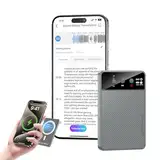 KI Diktiergerät, Aufnahmegerät, App Kontrolle, Transkribieren und Zusammenfassen Keine Gebühr, 64 GB Speicher, 107 Sprachen, Audio Voice Recorder für Sitzungen, Vorträge, Interview