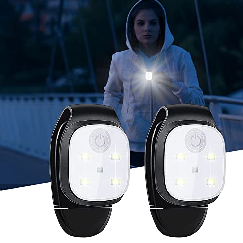 Yuragim LED Clip Lampe, 2 Stück Lauflicht LED Stirnlampe Wiederaufladbar Clip Lampe Wasserdicht Kopflampe Kleinstirnlampe Sicherheitslicht Laufzubehör für Joggen Klettern Läufer Angeln Camping Wandern