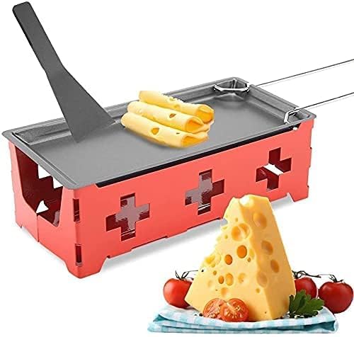 Raclette Grills Mit Schaber, Raclette-Set Mini Raclette Teelicht-Raclette, Raclette-Grill Mini Raclette Teelicht Kocher, Kohlenstoffstahl Home Kitchen Grill Werkzeug