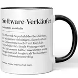 JUNIWORDS Tasse, Definition Software-Verkäufer, Schwarz (7233696)