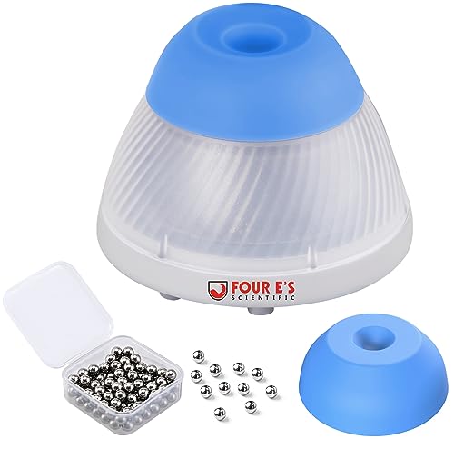 Vortex Mixer mit 100-pcs Stahlkugel, schnelles Mischen Touch Mode, 5.5 mm Orbit und 5000 Drehzahl, Vortex Shaking Mixer für Acrylfarbe Nagellack Labor Reagenzglas Four E's Scientific