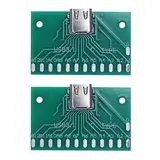 2X Diy 24Pin USB-C USB 3.1 Typ C Buchse Smt Typ mit Leiterplatte