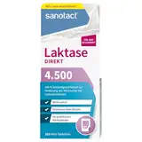 sanotact Laktase Direkt 4.500 Mini-Tabletten – 100 Stück | Für Laktoseintoleranz | Sofortige Wirkung | Ohne Wasser einnehmbar | Praktischer Klickspender