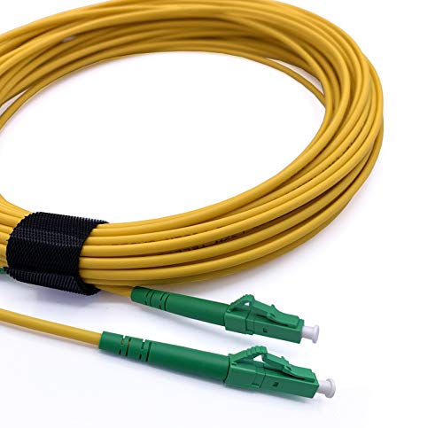 Elfcam® - 10m Glasfaserkabel LC/APC auf LC/APC Simplex Singlemode 9/125µm LSZH, FTTH LWL Patchkabel, Kompatibel mit Deutscher Telekom (10M)