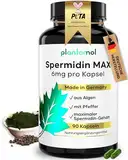 Spermidin Kapseln hochdosiert - Spermidin 6mg pro Kapsel - Spermidine Gehalt durch externes Labor bestätigt - 3 Monatsvorrat - 90 Spermidin MAX Kapseln von plantomol®