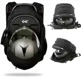 OG Original CityRunner Motorrad Rucksack, Wasserdicht Erweiterbar 30-35L, Helmtasche, Motorradfahrer, Helm-Trageriemen, Hohe Kapazität, Laptopfach, Reflektierend